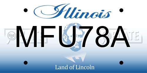 MFU78A Illinois License Plate