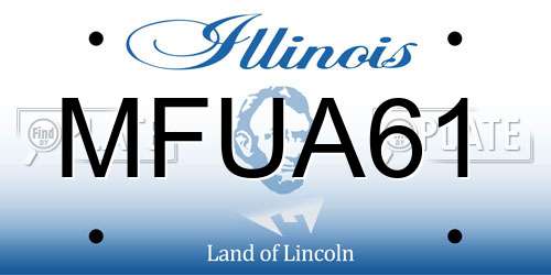 MFUA61 Illinois License Plate