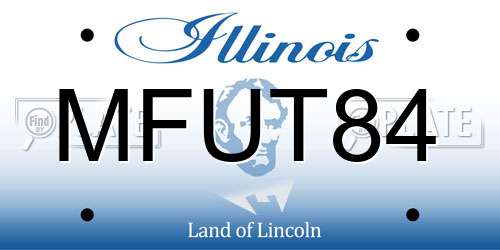 MFUT84 Illinois License Plate