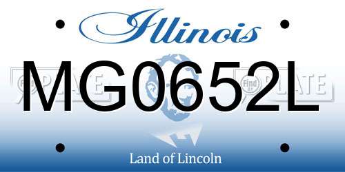 MG0652L Illinois License Plate