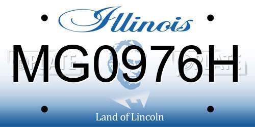 MG0976H Illinois License Plate