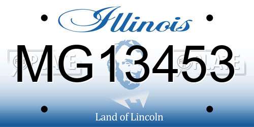 MG13453 Illinois License Plate