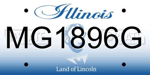 MG1896G Illinois License Plate