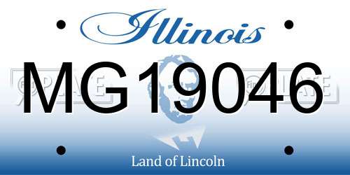 MG19046 Illinois License Plate