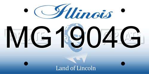 MG1904G Illinois License Plate