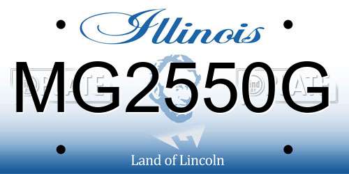 MG2550G Illinois License Plate