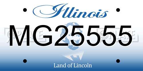 MG25555 Illinois License Plate