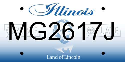 MG2617J Illinois License Plate