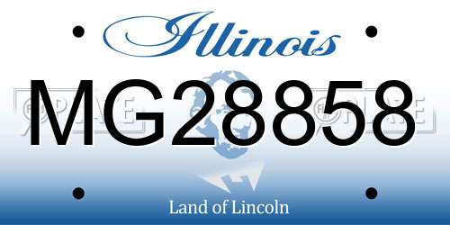 MG28858 Illinois License Plate