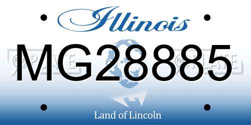 MG28885 Illinois License Plate