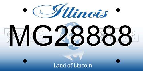 MG28888 Illinois License Plate