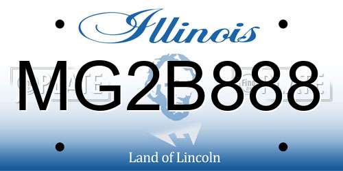 MG2B888 Illinois License Plate