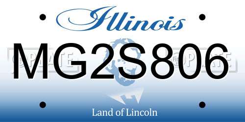 MG2S806 Illinois License Plate