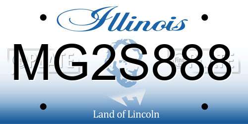 MG2S888 Illinois License Plate