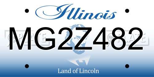 MG2Z482 Illinois License Plate