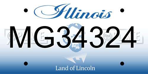 MG34324 Illinois License Plate