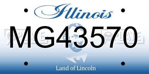 MG43570 Illinois License Plate