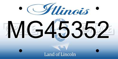 MG45352 Illinois License Plate