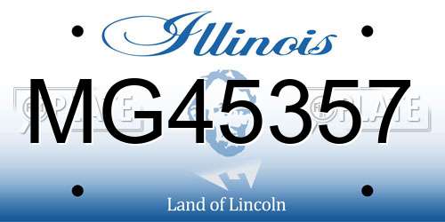 MG45357 Illinois License Plate