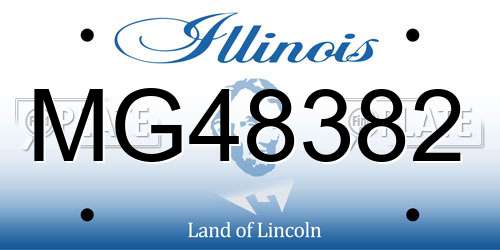 MG48382 Illinois License Plate