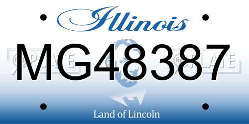 MG48387 Illinois License Plate