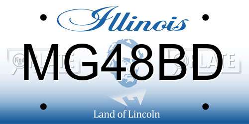 MG48BD Illinois License Plate