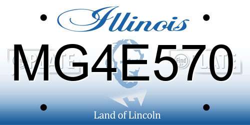 MG4E570 Illinois License Plate