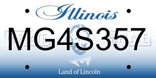 MG4S357 Illinois License Plate