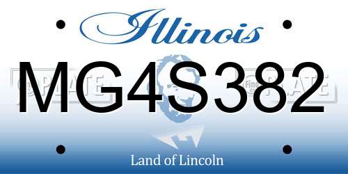 MG4S382 Illinois License Plate