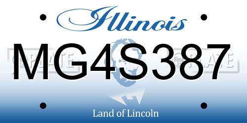 MG4S387 Illinois License Plate
