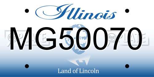 MG50070 Illinois License Plate