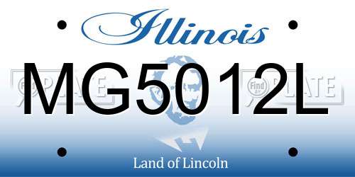 MG5012L Illinois License Plate