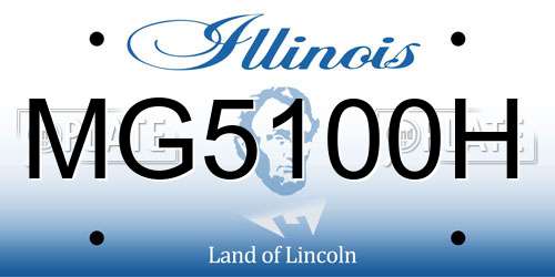 MG5100H Illinois License Plate