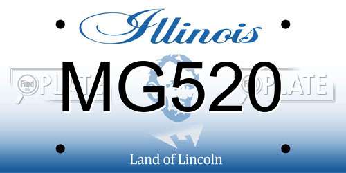 MG520 Illinois License Plate