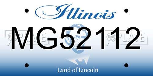 MG52112 Illinois License Plate