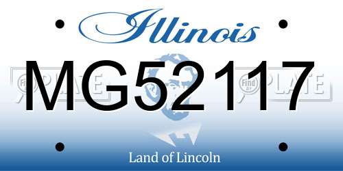 MG52117 Illinois License Plate