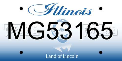 MG53165 Illinois License Plate