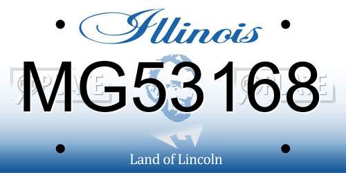 MG53168 Illinois License Plate