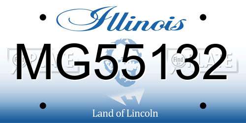 MG55132 Illinois License Plate