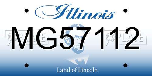 MG57112 Illinois License Plate