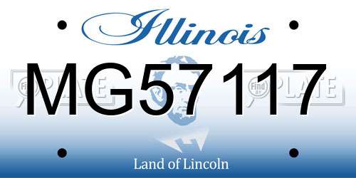 MG57117 Illinois License Plate