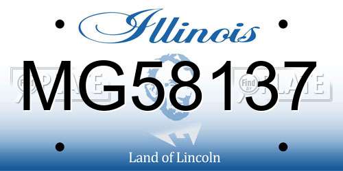 MG58137 Illinois License Plate