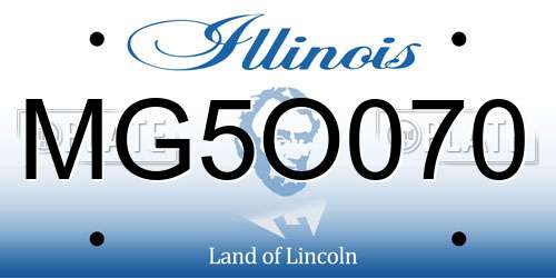 MG5O070 Illinois License Plate