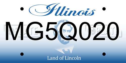 MG5Q020 Illinois License Plate