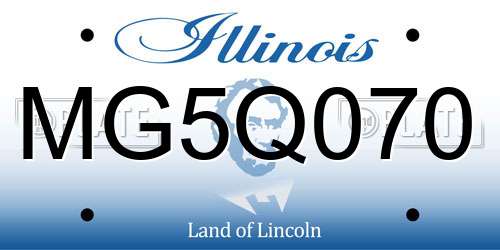 MG5Q070 Illinois License Plate