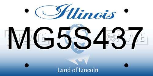MG5S437 Illinois License Plate