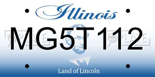 MG5T112 Illinois License Plate