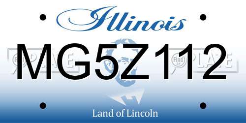 MG5Z112 Illinois License Plate