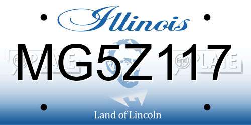 MG5Z117 Illinois License Plate