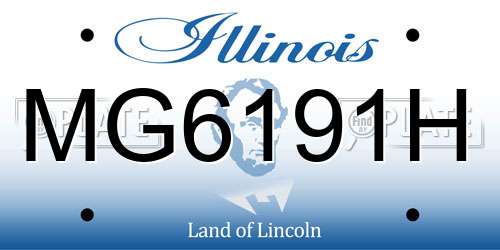 MG6191H Illinois License Plate